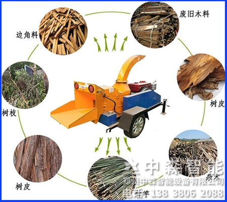 樹枝切碎機、大型園林切碎機、園林綠化粉碎機